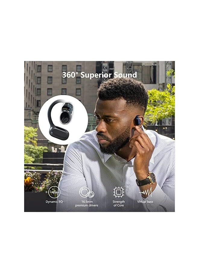 Zaboon - Oladance Open Ear Headphones Bluetooth 5.3 Wireless Earbuds For Android & Iphone, Open Ear Earbuds With Dual 16.5Mm Dynamic Drivers, Up To 16 Hours Playtime Waterproof Sport Earbuds -Interstellar Blue - Image 1