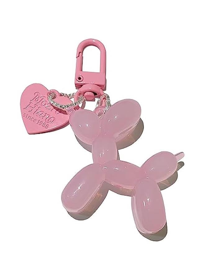 Arabest Jelly Balloon Dog Design Keychain for Women, Cute Girls Key Chain, Bag Charms Accessories for Car Purse Backpack - Image 1