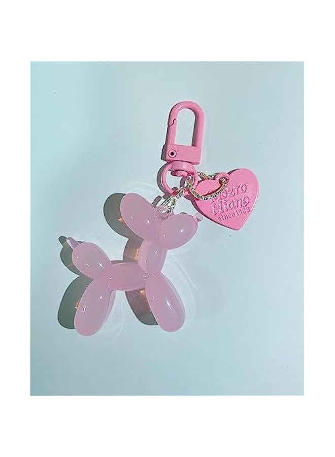 Arabest Jelly Balloon Dog Design Keychain for Women, Cute Girls Key Chain, Bag Charms Accessories for Car Purse Backpack - Image 2