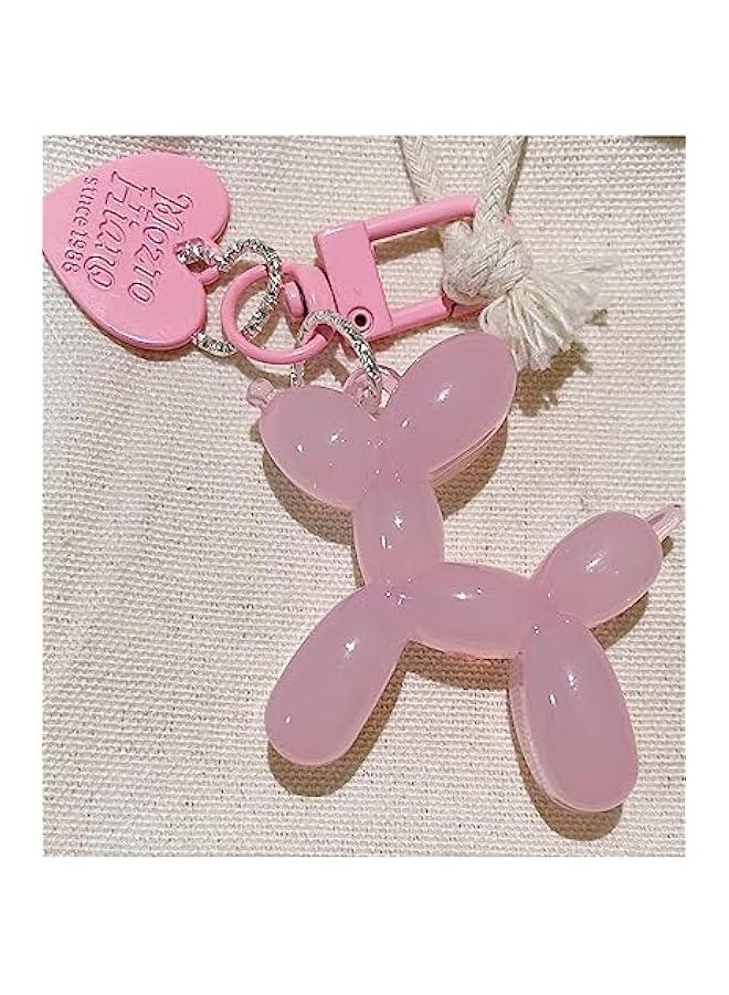 Arabest Jelly Balloon Dog Design Keychain for Women, Cute Girls Key Chain, Bag Charms Accessories for Car Purse Backpack - Image 3
