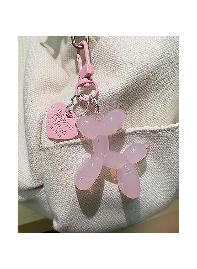 Arabest Jelly Balloon Dog Design Keychain for Women, Cute Girls Key Chain, Bag Charms Accessories for Car Purse Backpack - Image 4
