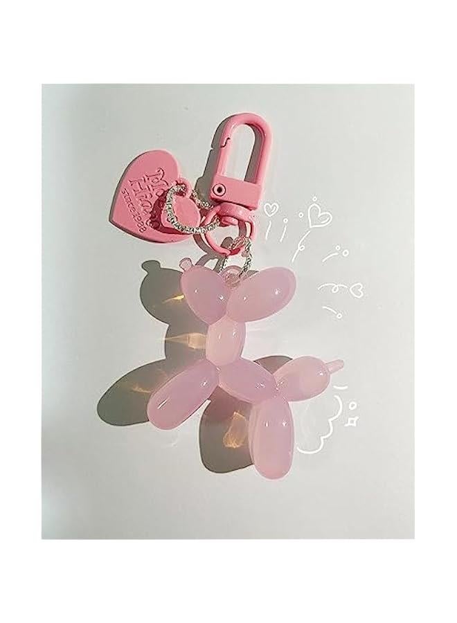 Arabest Jelly Balloon Dog Design Keychain for Women, Cute Girls Key Chain, Bag Charms Accessories for Car Purse Backpack - Image 5