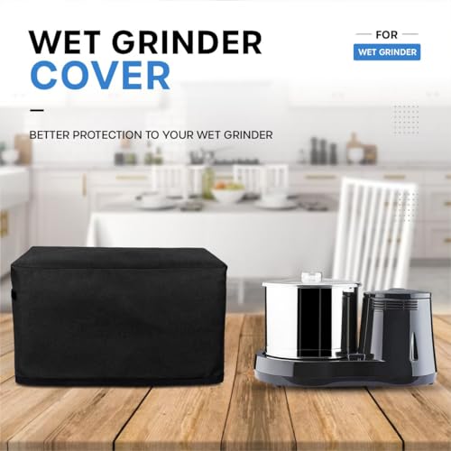 Crasome Dust Proof Water Resistant Kitchen Wet Grinder Cover for 2 Litre Table Top Butterfly Rhino | Butterfly Smart | Butterfly Hippo - Black - Image 5
