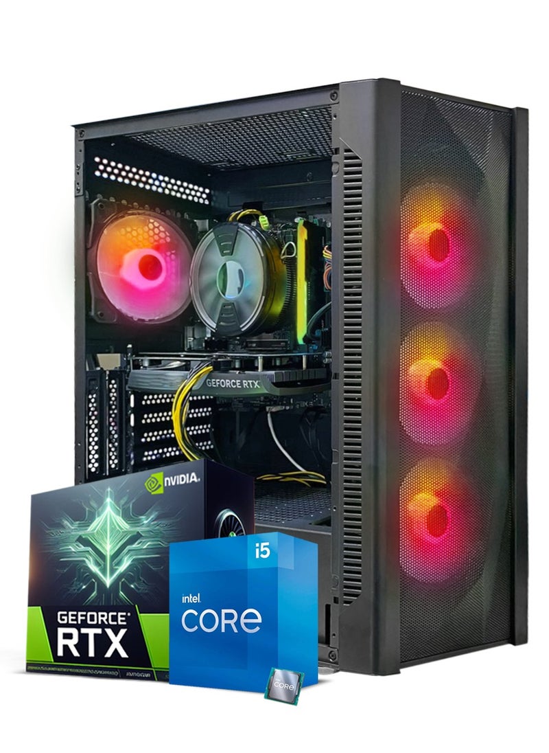 Truenort Gaming PC, Intel Core i5-12400F, RTX 3050, 16GB RAM, 1TB SSD,Window 11 Pro, Black Case  - Image 1