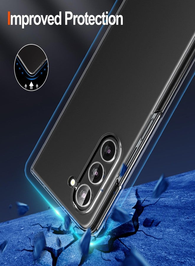 Foluu Clear Case for Samsung Galaxy Z Fold 5 with Front Built-in Screen Protector - Scratch Resistant Hard PC Back Bumper Protective Shockproof Cover for Samsung Galaxy Z Fold5 5G 2023 - Image 5