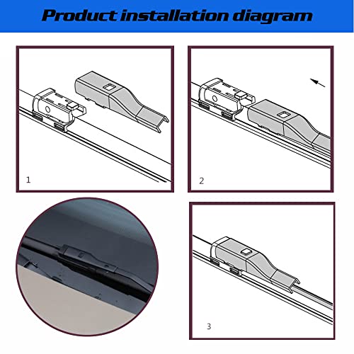GoKoHe Windshield Wiper Blades For Volkswagen Tiguan 2018-2021 Skoda Kodiaq 2016-2019 Original Equipment Replacement Front Windscreen Wiper - Image 2