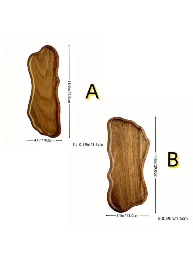 Holiday Novelty Solid Wood Dinner Plate For Desserts Nuts Fruits Candy Parties - Image 3