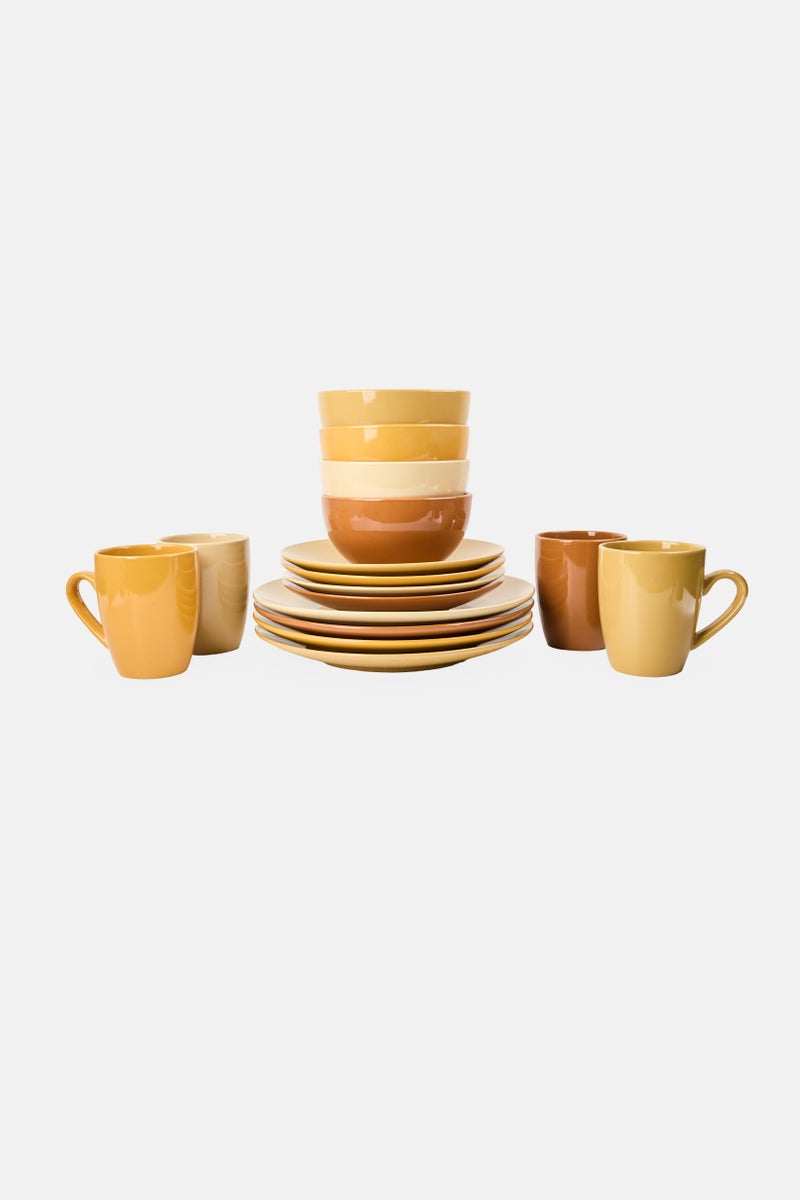 Maser Inoda 16 Pieces Ceramics Dinner Set, Multicolor - Image 1