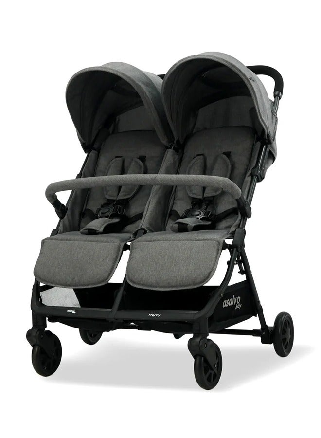 asalvo Stroller Double Ultralight - Henry - Grey - Image 1