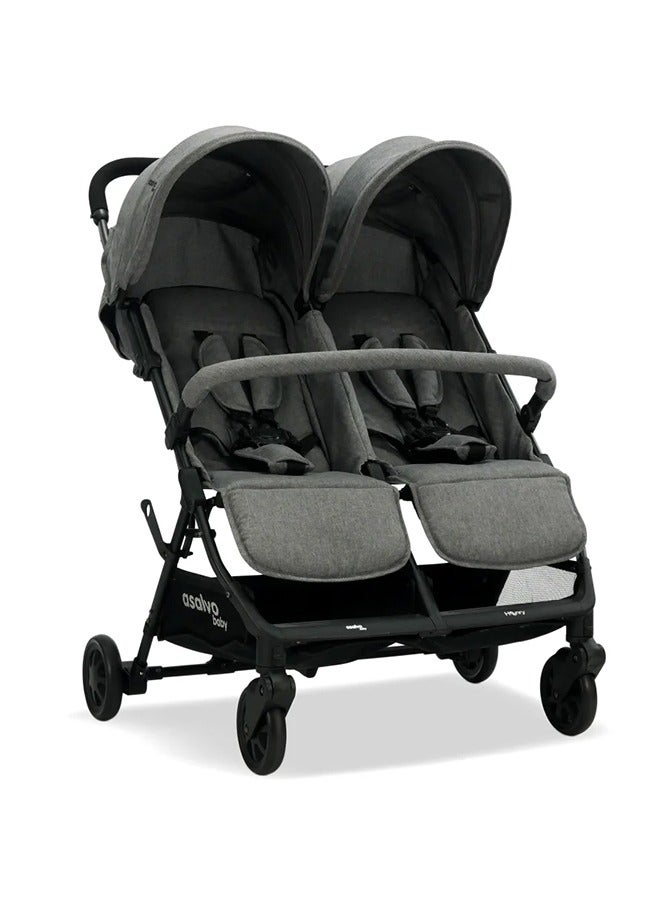 asalvo Stroller Double Ultralight - Henry - Grey - Image 4