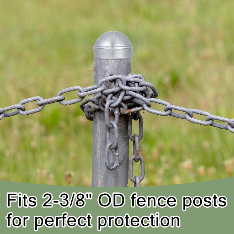 Yaocom 20 Pcs Chain Link Fence Post Cap Round Dome External Post Caps Aluminum Chain Link Caps Only Use For Outside Diameter Post Outdoor Chain Link Fence Parts (2-3/8"") - Image 4