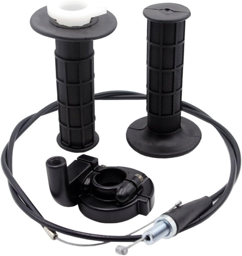 Royitay 7/8" 22mm Twist Throttle Accelerator Handle Grips and Cable Set for Mini Bikes and ATVs - Image 1