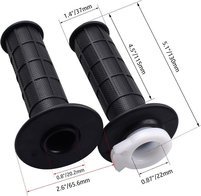Royitay 7/8" 22mm Twist Throttle Accelerator Handle Grips and Cable Set for Mini Bikes and ATVs - Image 3