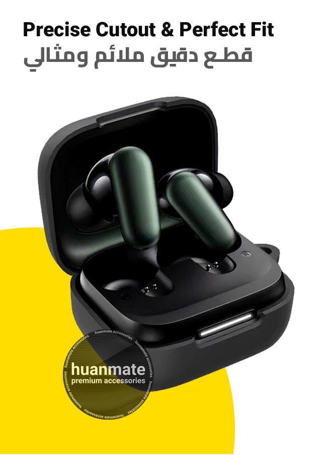 huanmate Anker SoundCore P30i Silicone Case Cover - Black - Made with Soft Silicone, Lightweight & Durable - Stylish Design, Accurate Cut-outs, Easy Installation & Removal  - Image 2