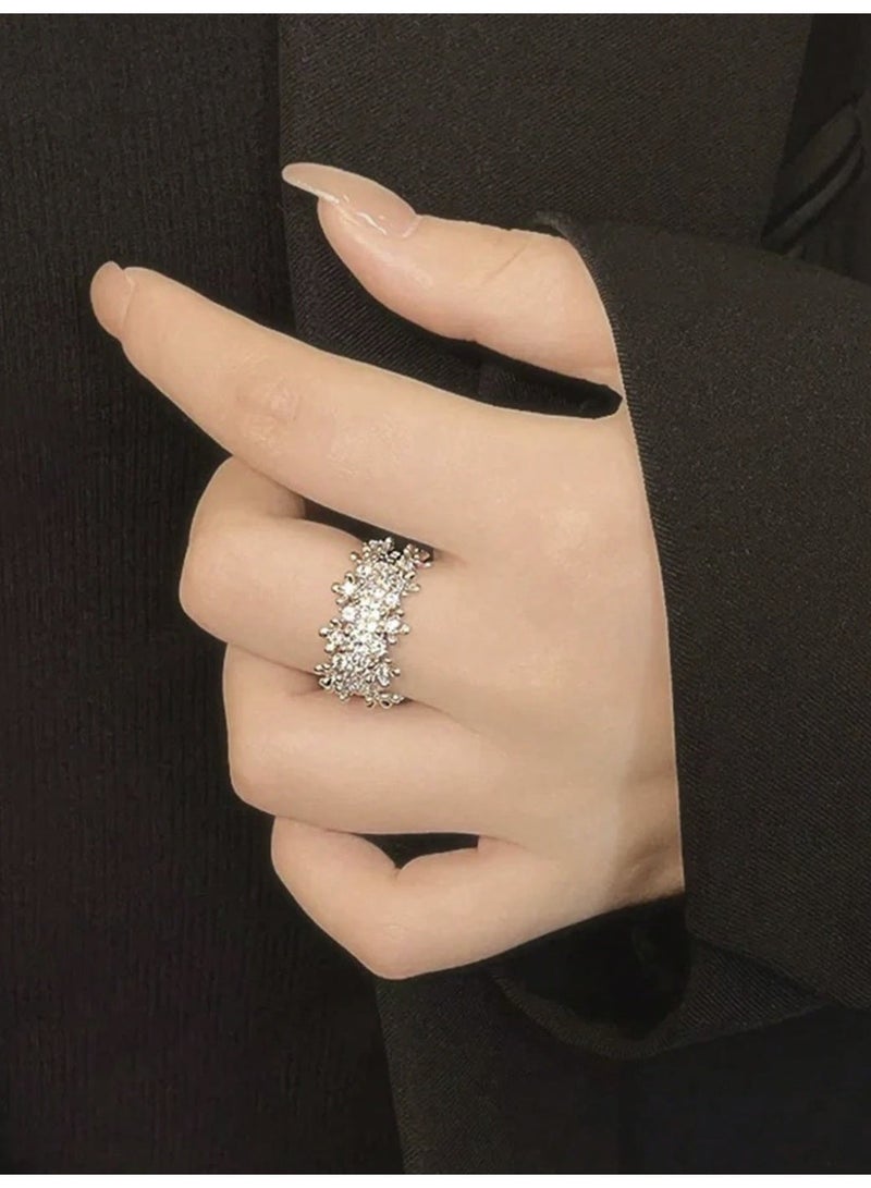 veya LUXURY MODERN WOMEN’S ZIRCONIA RING SET – 5 PIECES - Image 5