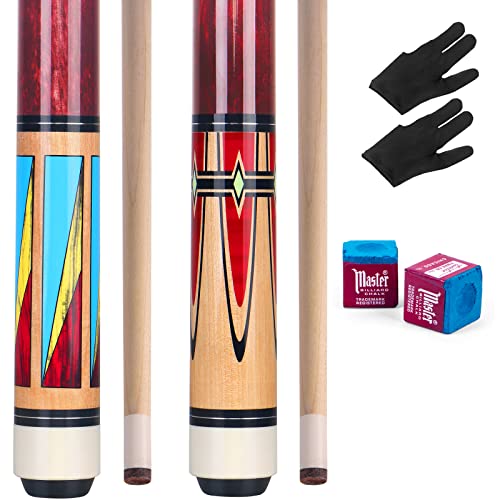 AKLOT Pool Cue Stick Pool Cues Set of 2 Made Canadian Maple Wood Cue Stick for Professional Billiard Players - Image 1
