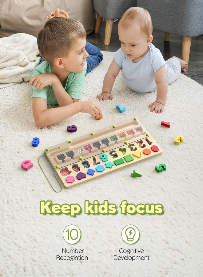 Airbition Montessori Toys 3+ Year Old, Magnetic Color and Number Maze, Shape Sorting for Toddlers, Learning Educational Counting Matching for Preschoolers - Image 4