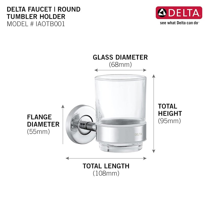 DELTA FAUCET حامل كوب دائري من دلتا فوسيت بكروم مصقول IAOTB001 متوسط - Image 2