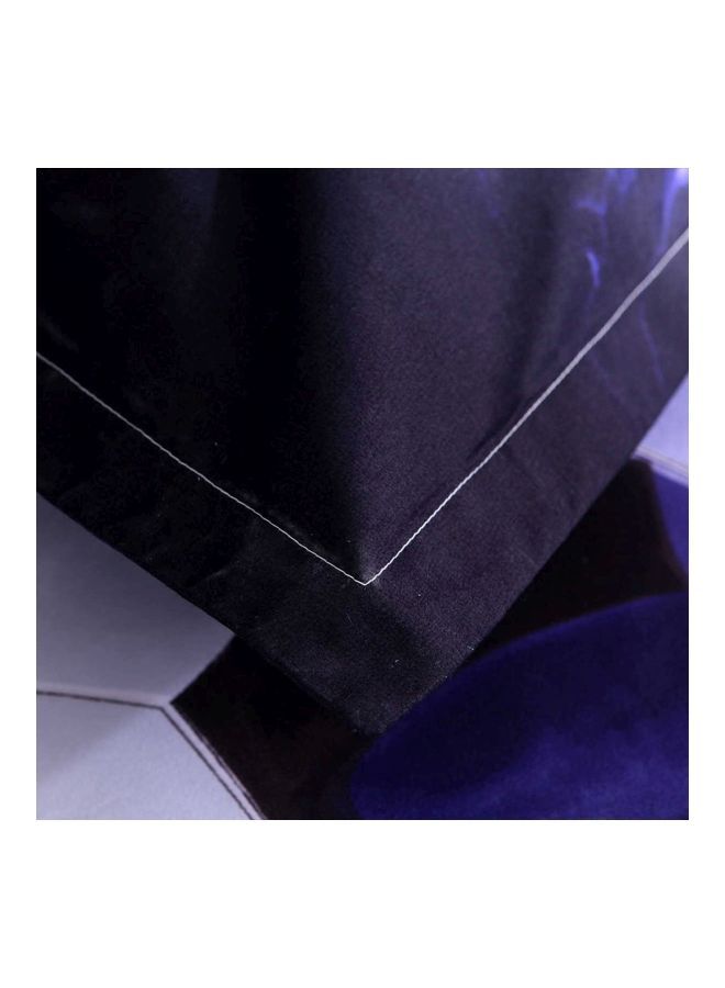 NIBEMINENT 3-Piece Printed Bed Sheet Set Polyester Purple/White/Black King - Image 3