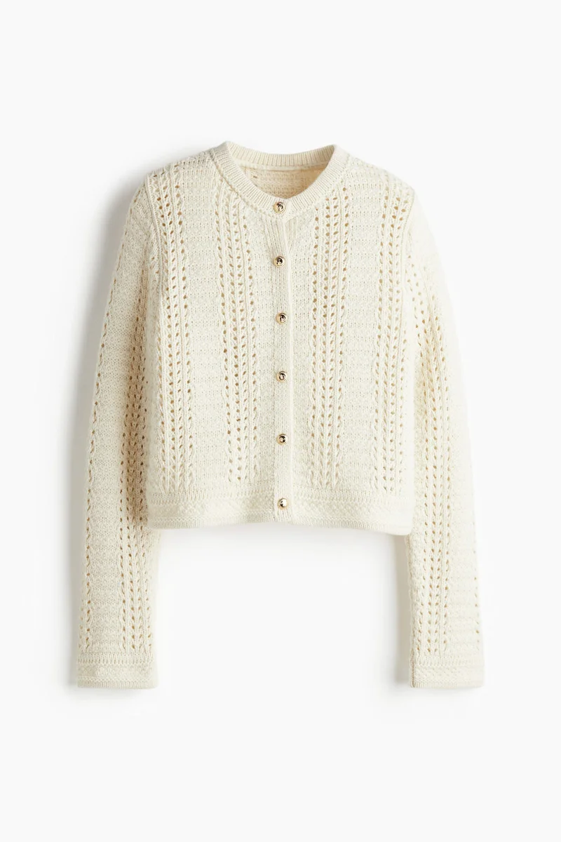 H&M Pointelle-Knit Cardigan