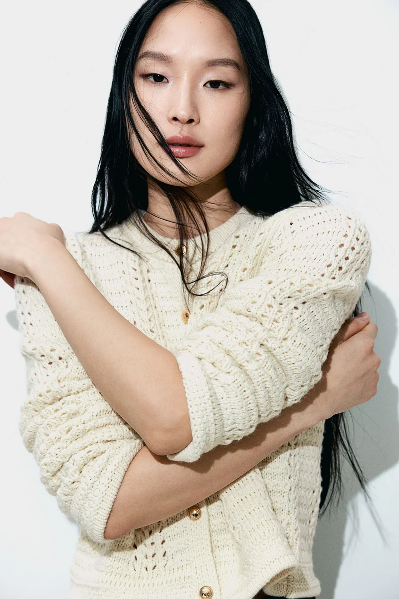 H&M Pointelle-Knit Cardigan