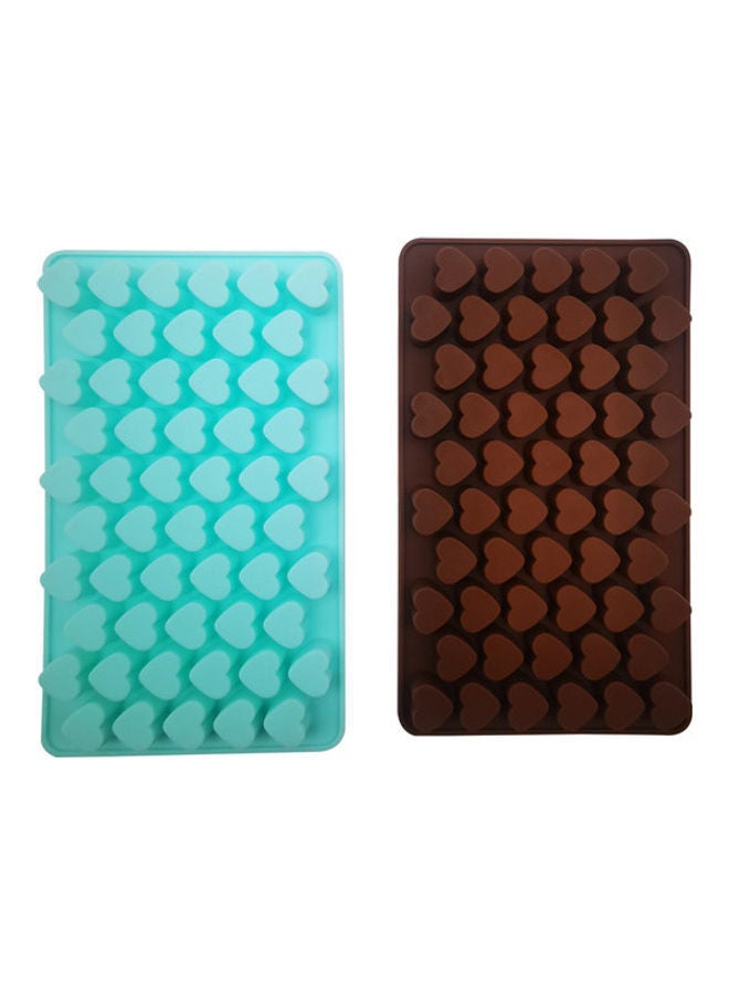 نيبمينينت مجموعة صواني مكعبات ثلج صغيرة على شكل قلب مكونة من قطعتين متعدد الألوان 18.5 x 11سم - Image 1