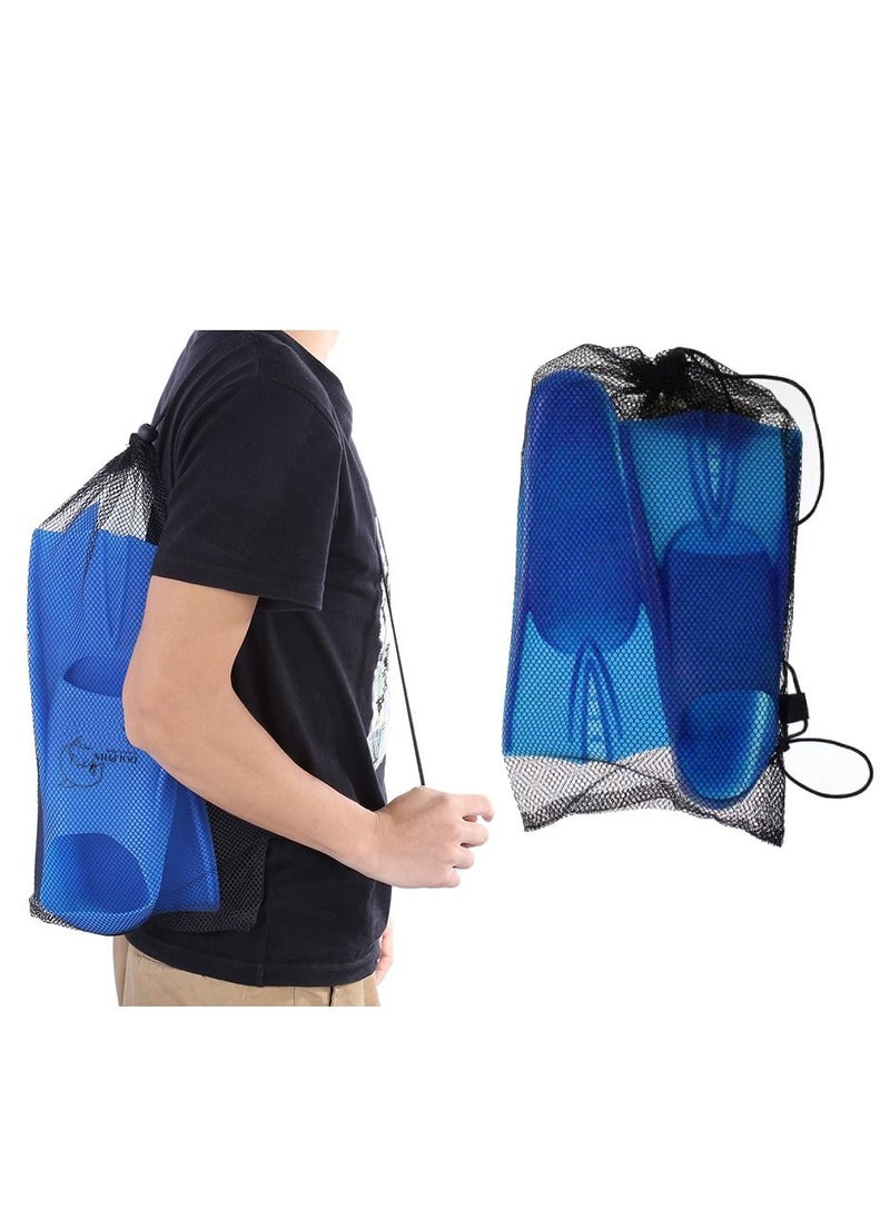 Dolphin Silicone Swim Training Short Fins, Blue, Size M (36-38)  - Image 4