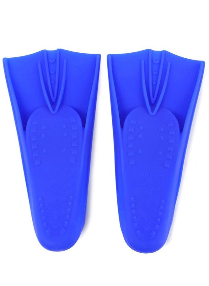 Dolphin Silicone Swim Training Short Fins, Blue, Size M (36-38)  - Image 3