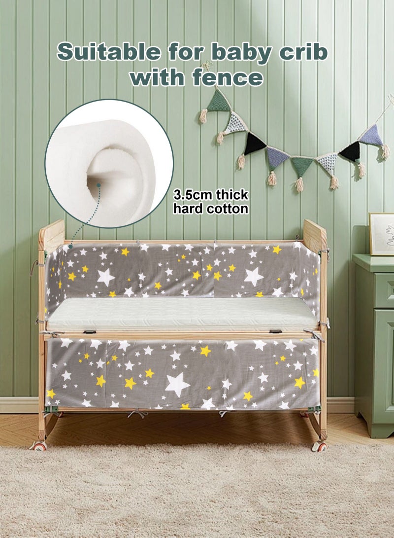 أوربازار واقي سرير قابل للتنفس، بطانة شبكية قابلة للتنفس، غطاء حاجز سرير، واقي سرير أطفال، واقي سرير أطفال للأولاد والبنات، غطاء سرير قابل للتنفس، واقي سرير أطفال 130x30x2 سم - Image 3