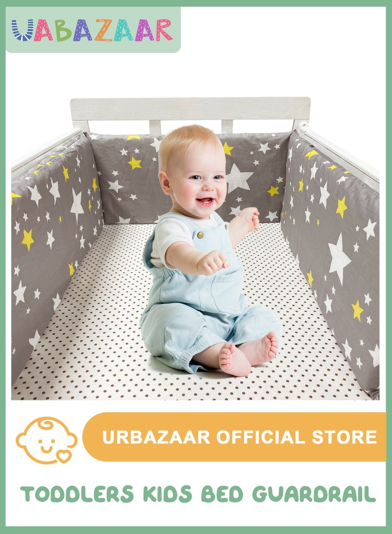 أوربازار واقي سرير قابل للتنفس، بطانة شبكية قابلة للتنفس، غطاء حاجز سرير، واقي سرير أطفال، واقي سرير أطفال للأولاد والبنات، غطاء سرير قابل للتنفس، واقي سرير أطفال 130x30x2 سم - Image 1