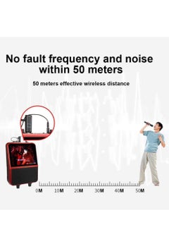 Excefore Handheld Wireless Microphone, VHF Wireless Microphone, Over 110 DB Outdoor Indoor Cordless Microphone System, Suitable for Karaoke, Singing, Party, Wedding, DJ, Speech  - Image 3