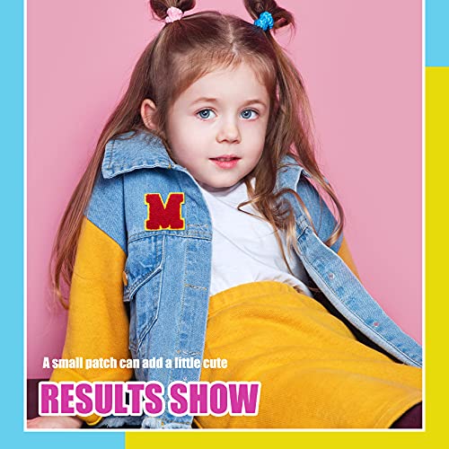 Waydress 26 Pcs Chenille Letter Iron on Patches 2.8 Inch Sew On Chenille A-Z Alphabet Letter Patches for DIY Supplies(Cute Style) - Image 5