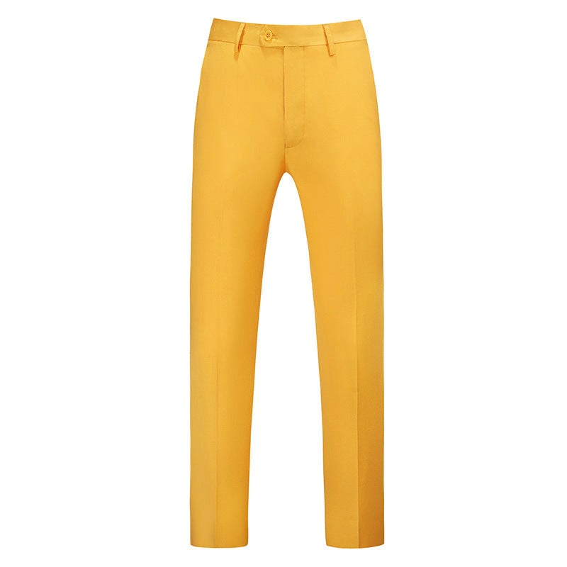 Trousers Men'S Work Clothes 2024 Four Seasons Slim Fit Trousers Fashion 19 Color Pants Groom'S Best Man Dress Men - Image 1