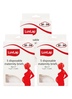 Luvlap Luvlap Disposable Maternity Brief (Size 14-16) (Pack of 3), White  - Image 1