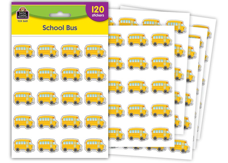 Teacher Created Resources School Bus Stickers (5651) - Image 1