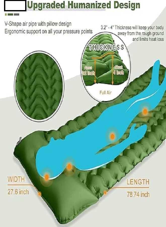 Generic Inflatable Sleeping Pad Mat Bed Camping Backpacking Hiking Ultra-Light Compact Comfortable Extendable - Image 2