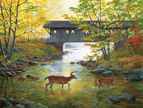 SUNSOUT INC - Rock Creek Crossing - 500 pc Jigsaw Puzzle by Artist: Persis Clayton Weirs - Finished Size 18" x 24" - MPN# 51979 - Image 3