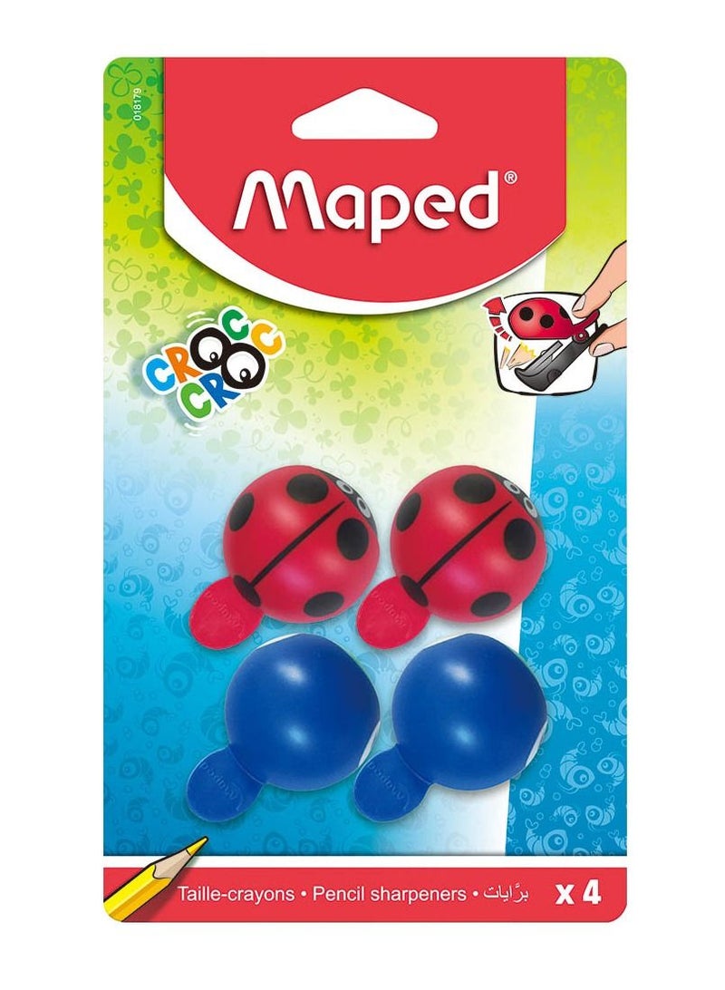 Maped 4-Piece Croc Croc Sharpener Set Multicolour