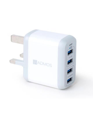 ADMOS Portable 4 Port USB Wall Charger White - pzsku/Z3BAB89CCDCD4326E7155Z/45/_/1723387727/44111a04-f998-4da2-8a9d-bd14f68ab1a5
