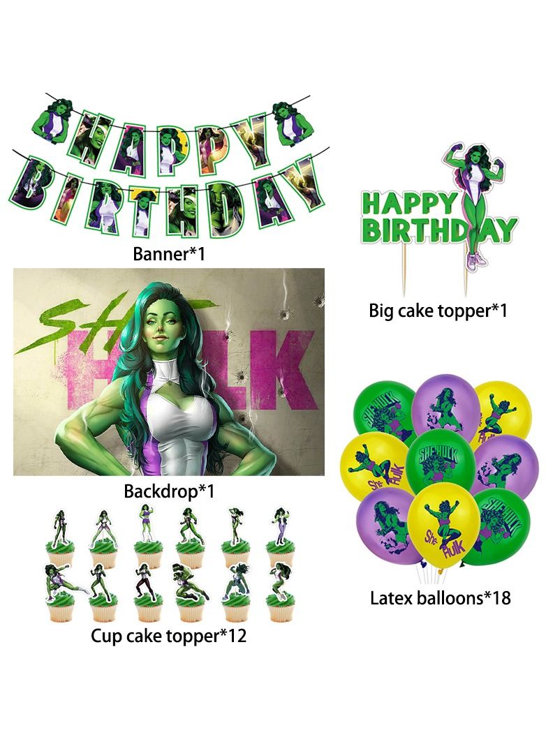 She-Hulk Birthday Party Decorations - Image 2