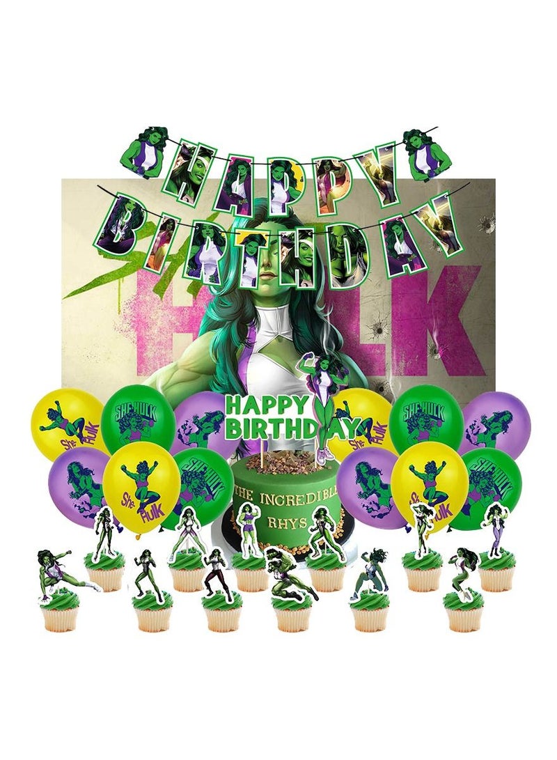 She-Hulk Birthday Party Decorations - Image 1