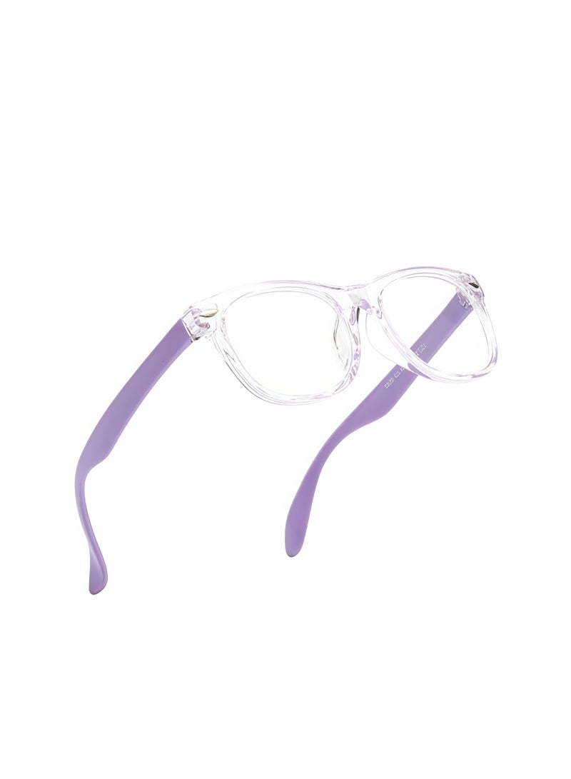 kids Blue Light Blocking Glasses For Girls And Boys Computer Blue Light Blocking Glasses For Age 3-11 (Purple) - Image 4