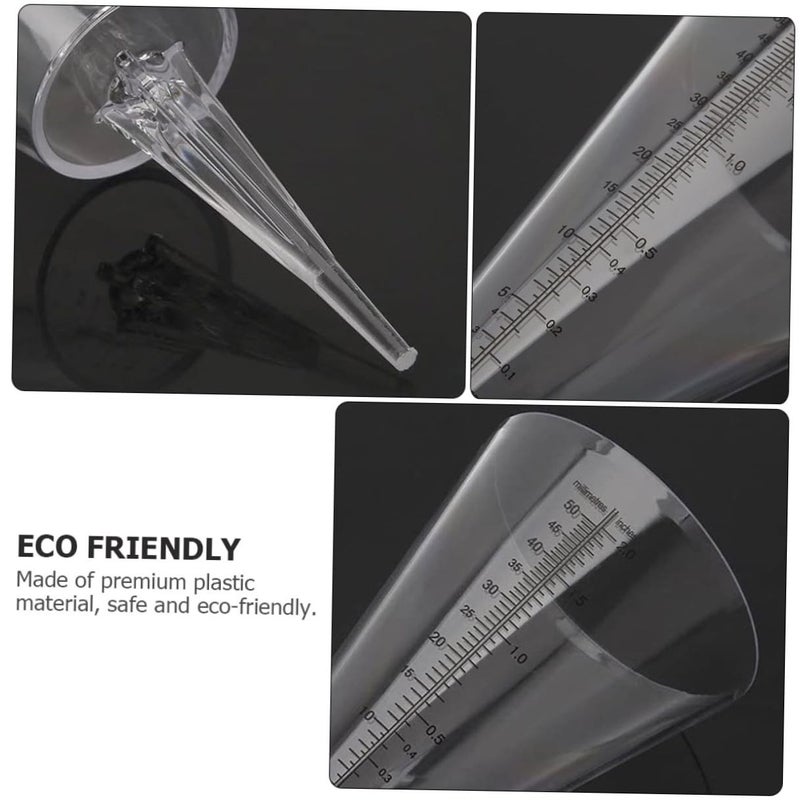 2pcs Outdoor Rain Gauge with Spike Easy Read Scale for Lawn Garden Farming Climate Monitoring - Image 4