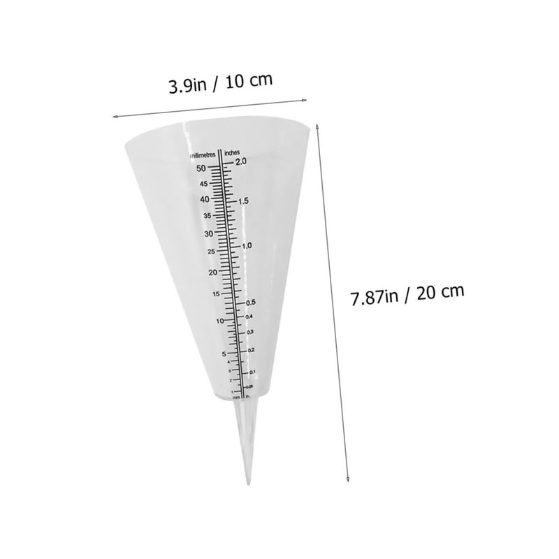 2pcs Outdoor Rain Gauge with Spike Easy Read Scale for Lawn Garden Farming Climate Monitoring - Image 3
