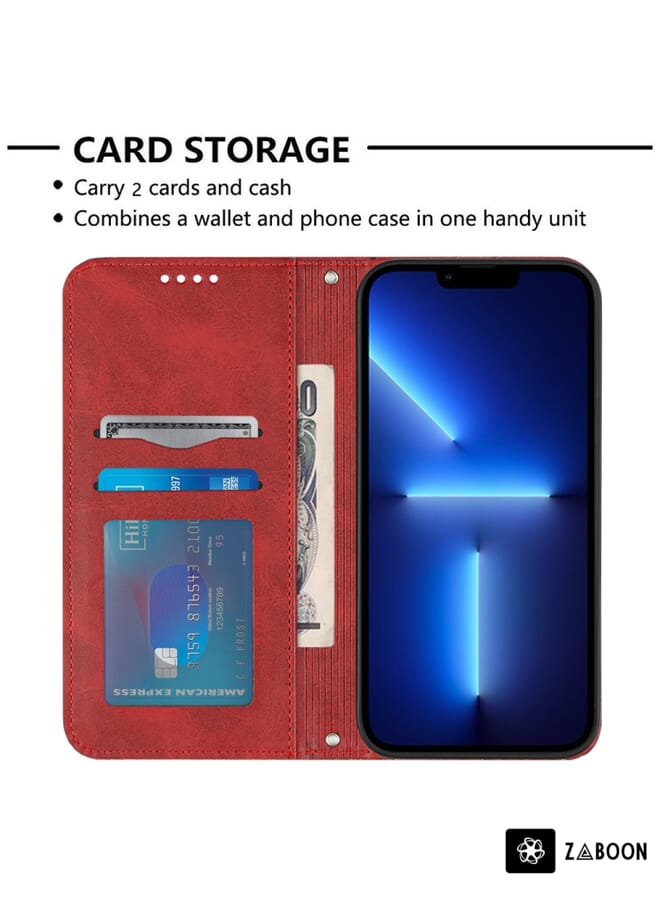 Zaboon Protective Case For iPhone 14 Pro Max Football Texture Magnetic Leather Flip - Image 1