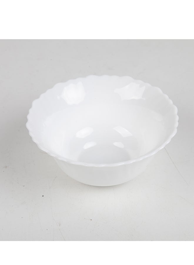 ايست من نون Set of 6 White Opal Glass Cereal and Soup Bowl, Dishwasher & Microwave Safe Round Bowls for Cereal, Soup, Salad and Rice - Image 3