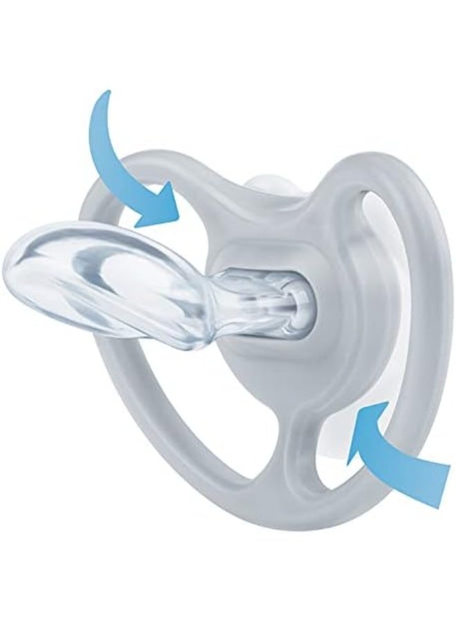 NUK Space Night, Glow In The Dark Orthodontic Silicone Soother, 6-18M, Assorted Colours And Designs (Cat & Firefly, Fox & Firefly), Pack Of 2 - Image 5