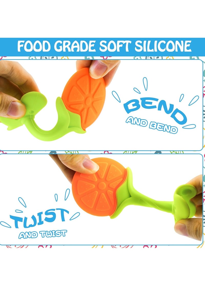 Mmmon - Teething Toys (5 Pack)-Infant Teething Keys Set,BPA-Free,Natural Organic Freezer Safe for Infants and Toddlers,Silicone Baby Teethers - Image 1