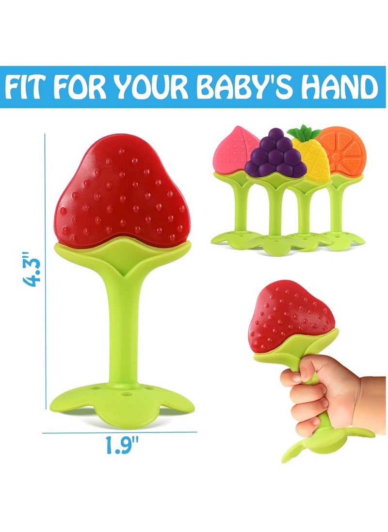 Mmmon - Teething Toys (5 Pack)-Infant Teething Keys Set,BPA-Free,Natural Organic Freezer Safe for Infants and Toddlers,Silicone Baby Teethers - Image 1