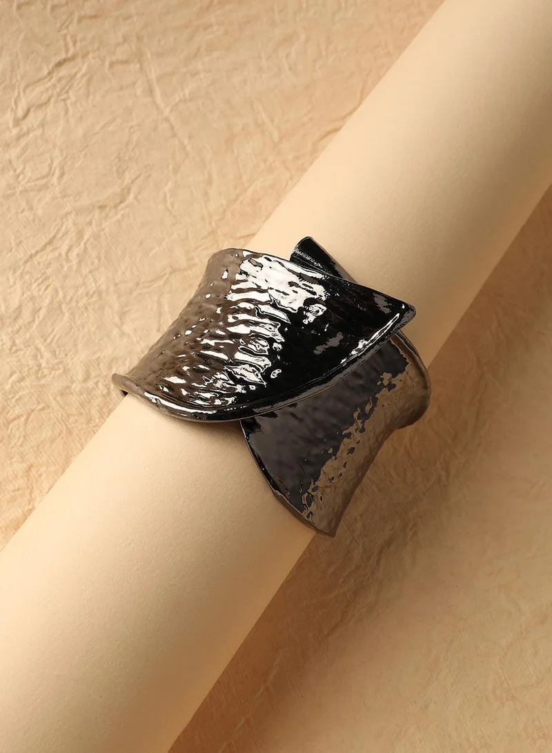 SOHI Dented Overlay Statement Artificial Bracelet Jewellery